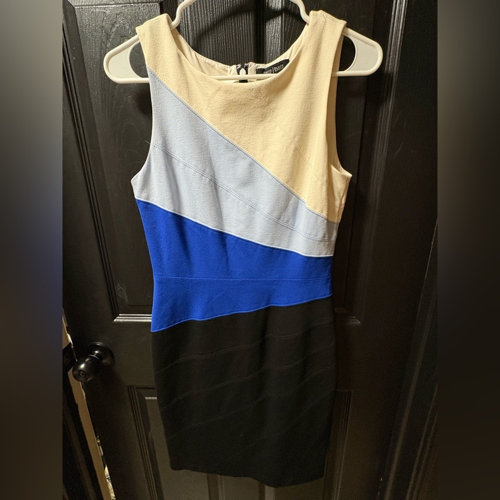 White House Black Market Tri-Tone Midi Dress